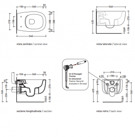 Унитаз подвесной безободковый Flaminia Bonola BN118G
