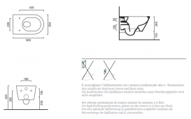 Унітаз підвісний Catalano Gold & Silver 55х35 см кераміка білий / срібло 1VS55NRBA