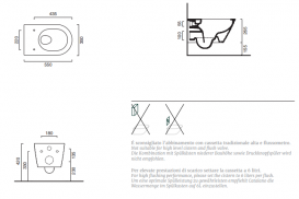 Унітаз підвісний Catalano Gold & Silver 55х35 см кераміка хвиля білий / срібло 1VS55RZEBA