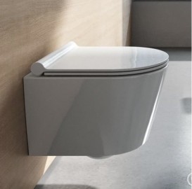 Унітаз підвісний Catalano New Zero 35х45 см з кришкою кераміка білий 1VSV45N00+5V45STP00