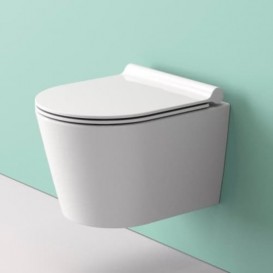 Унітаз підвісний Catalano New Zero 35х45 см з кришкою кераміка білий 1VSV45N00+5V45STP00