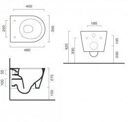 Унітаз підвесної Catalano New Zero NewFlush кераміка глянцевий білий 1VSZ46R00