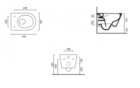 Унитаз подвесной Catalano Zero с системой NEWFLUSH 35х50 см белый 1VSZ50R00