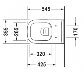 Унитаз подвесной Duravit D-Code + Сиденье 45700900A1