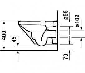 Унитаз подвесной Duravit DuraStyle Rimless 37х54 см керамика белый 25510900001