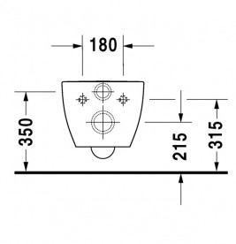 Унітаз підвісний Duravit Happy D.2 Rimless 36,5х54 см з покриттям HygieneGlaze кераміка білий 2222092000