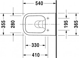 Унитаз подвесной Duravit Happy D.2 Rimless 36,5х54 см с покрытием HygieneGlaze керамика белый 2222092000