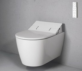 Унітаз підвісний Rimless Duravit ME by Starck 2529590000 + Кришка-біде Duravit SensoWash Slim 611000002000300