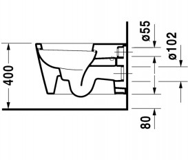 Унитаз подвесной Duravit Starck 1 41х57,5 см керамика белый 0210090064