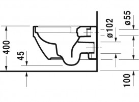 Унітаз підвісний Duravit Vero Air Rimless 37х57 см з покриттям Wondergliss кераміка білий 25250900001