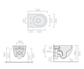 Унитаз подвесной Galassia Dream 36х52 см керамика белый глянец 7334