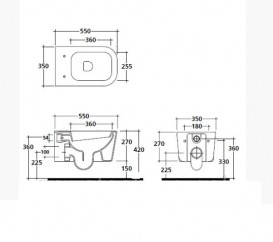 Унитаз подвесной Galassia Meg11 керамика черный матовый GLS-5411NEMT-OPT