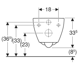 Унітаз підвісний Geberit Acanto безободковий TurboFlush 35,5х53 см сантехнічний фарфор білий 502.717.00.1