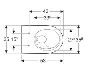 Унітаз підвісний Geberit Acanto безободковий TurboFlush 35,5х53 см сантехнічний фарфор білий 502.717.00.1