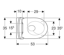 Підвісний унітаз Geberit Acanto TurboFlush 36х53 см з кришкою сантехнічний фарфор білий 502.774.00.1
