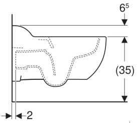 Унитаз подвесной Geberit Bambini безободковый 33,5х53 см сантехнический фарфор белый 502.959.00.1