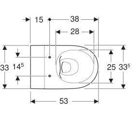 Унитаз подвесной Geberit Bambini безободковый 33,5х53 см сантехнический фарфор белый 502.959.00.1