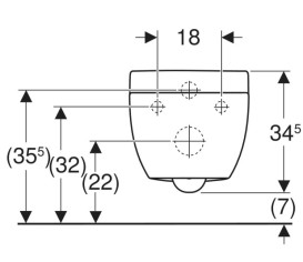 Унитаз подвесной Geberit Bambini безободковый 33,5х53 см сантехнический фарфор белый 502.959.00.2