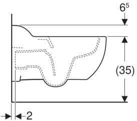 Унитаз подвесной Geberit Bambini безободковый 33,5х53 см сантехнический фарфор белый 502.959.00.2