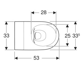 Унитаз подвесной Geberit Bambini безободковый 33,5х53 см сантехнический фарфор белый 502.959.00.2