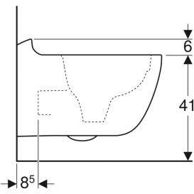 Унітаз підвісний Geberit Geberit Citterio Rimfree воронкоподібний закрита форма санфарфор білий KeraTect 500.510.01.1