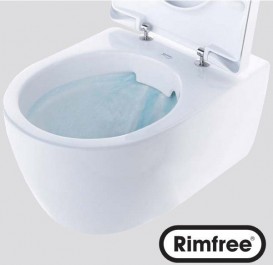 Унитаз подвесной Geberit iCon Rimfree воронкообразный закрытая форма санфарфор белый 204060000