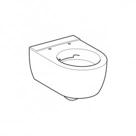 Унитаз подвесной Geberit iCon Rimfree воронкообразный закрытая форма санфарфор белый 204060000