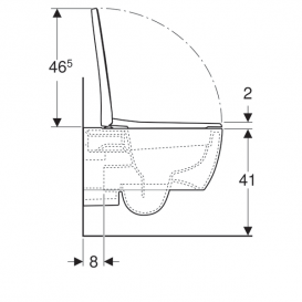Унитаз подвесной Geberit iCon Rimfree воронкообразный закрытая форма санфарфор с сиденьем белый 500.784.01.1