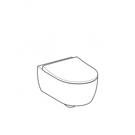 Унитаз подвесной Geberit iCon Rimfree воронкообразный закрытая форма санфарфор с сиденьем белый 500.784.01.1