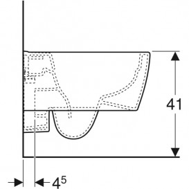 Унитаз подвесной Geberit iCon Rimfree воронкообразный закрытая форма с укороченным вылетом санфарфор белый 204070000