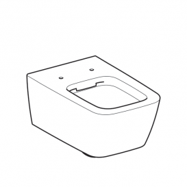 Унитаз подвесной Geberit iCon Square Rimfree воронкообразный закрытая форма санфарфор белый 201950000