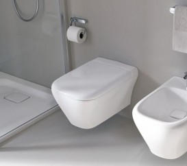 Унитаз подвесной Geberit myDay Rimfree воронкообразный закрытая форма санфарфор белый KeraTect 201460600