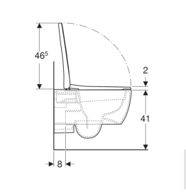 Підвісний унітаз Geberit One 35,5х53 см безободкове сидіння Soft Close кераміка білий матовий 501.664.00.1