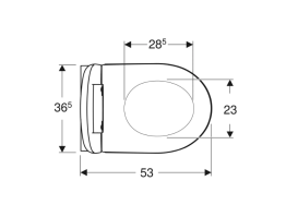 Підвісний унітаз Geberit One 35,5х53 см безободкове сидіння Soft Close кераміка білий матовий 501.664.00.1