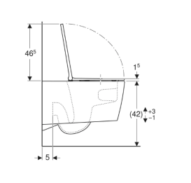 Унитаз подвесной Geberit One 37х54 см безободковый сиденье Soft Close керамика белый матовый 500.202.JT.1