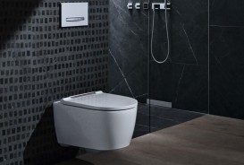 Унитаз подвесной Geberit ONE TurboFlush воронкообразный закрытая форма санфарфор с сиденьем белый 500.202.01.1