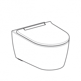 Унитаз подвесной Geberit ONE TurboFlush воронкообразный закрытая форма санфарфор с сиденьем белый 500.202.01.1