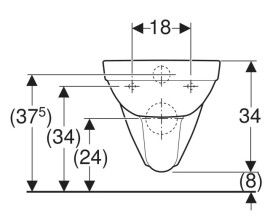 Унітаз підвісний Geberit Selnova 35,5х53 см безободковий сантехнічний фарфор білий 501.045.00.7