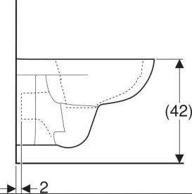 Унітаз підвісний Geberit Selnova 35,5х53 см безободковий сантехнічний фарфор білий 501.045.00.7