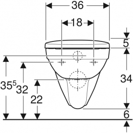 Унитаз подвесной Geberit Selnova 36х53 см с сидением с крышкой белый 501.751.00.1
