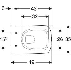 Унитаз подвесной Geberit Selnova Compact 35х49 см Rimfreet сантехнический фарфор белый 500.280.01.7