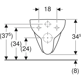 Унитаз подвесной Geberit Selnova Compact 35х49 см Rimfreet сантехнический фарфор белый 500.280.01.7