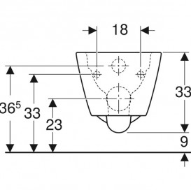 Унитаз подвесной Geberit Smyle Square 35х54 см безободковый фарфор белый 500.208.01.1