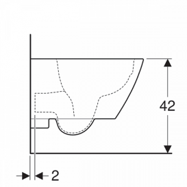 Унітаз підвісний Geberit Smyle Square безободковий 35х49 см фарфор білий 500.379.01.1