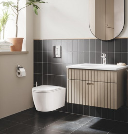 Унитаз подвесной Grohe Bau Ceramic 36,8х54,3 см с крышкой Soft-Close керамика альпин-белый 103860SH00