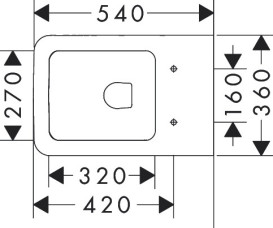 Унитаз подвесной Hansgrohe EluPura Original S 36х54 см с крышкой керамика SmartClean белый 61182450