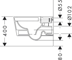 Унитаз подвесной Hansgrohe EluPura Original S 36х54 см с крышкой керамика SmartClean белый 61182450