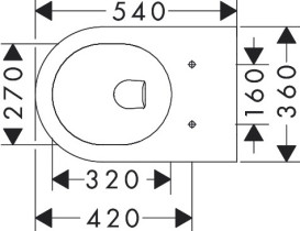 Унитаз подвесной Hansgrohe EluPura Original S безободковый 36х54 см керамика HygieneEffect белый 62016450