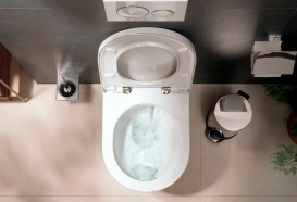 Унитаз подвесной Hansgrohe EluPura Original S 36х54 см с крышкой керамика HygieneEffect белый 62050450