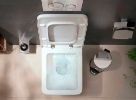 Унитаз подвесной Hansgrohe EluPura Original Q 36х54 см с крышкой керамика HygieneEffect белый 62051450